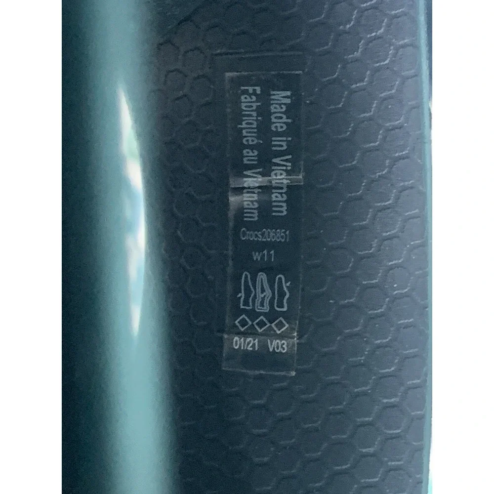 Crocs Wedge‎ Sandals Womens 11 Blue Monterey Diamante Flip Flops Thong Beaded